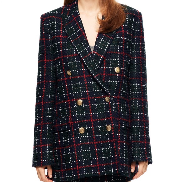 Zara Jackets & Blazers - Zara Oversized Plaid Holiday Y2K Blazer XS